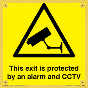 This exit is protected by an alarm and CCTV
